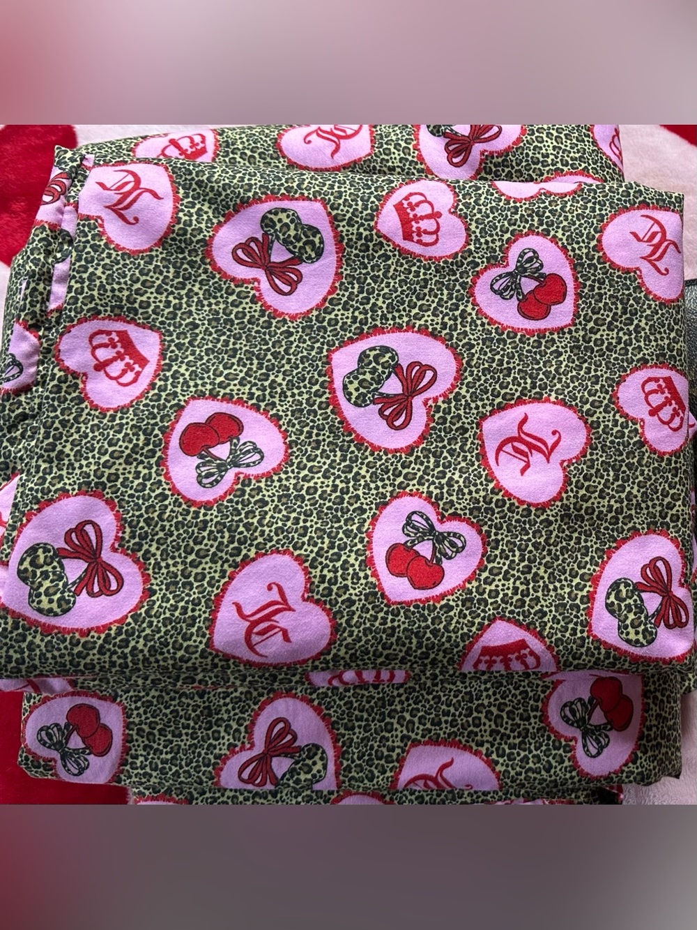 JUICY COUTURE full size sheet set cheetah